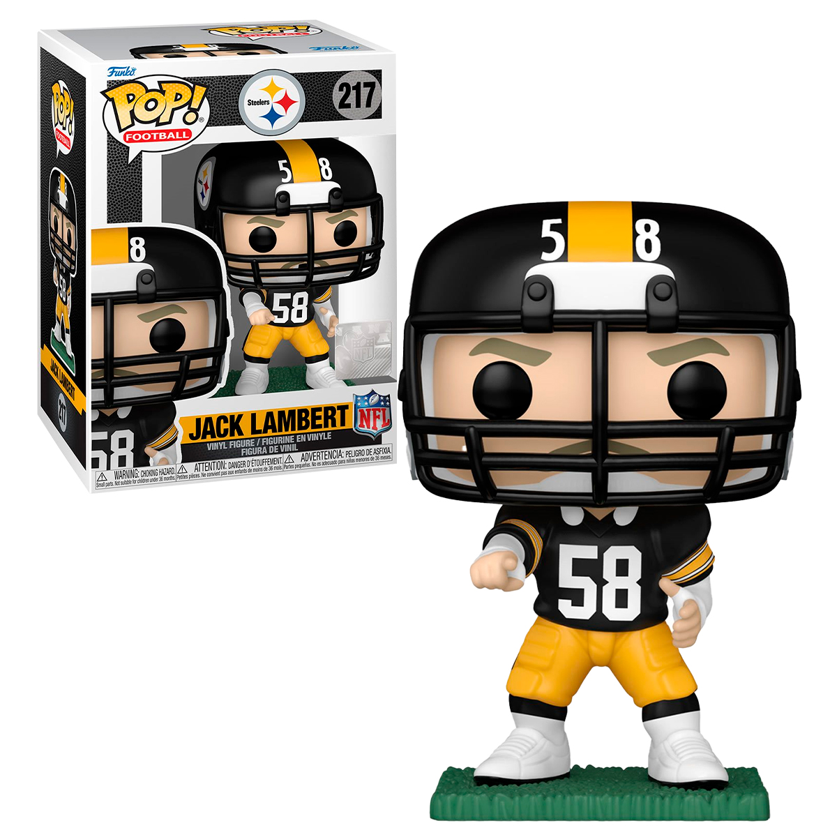 Foto 4 pulgar | Funko Pop Jack Lambert 217 Pittsburgh Steelers Nfl Legends