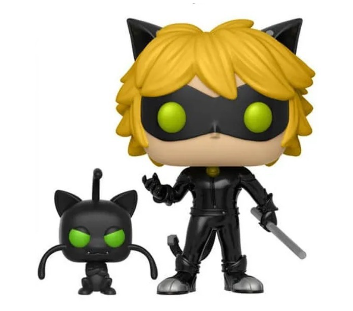 Foto 3 pulgar | Funko Pop Miraculous Cat Noir con Plagg #360