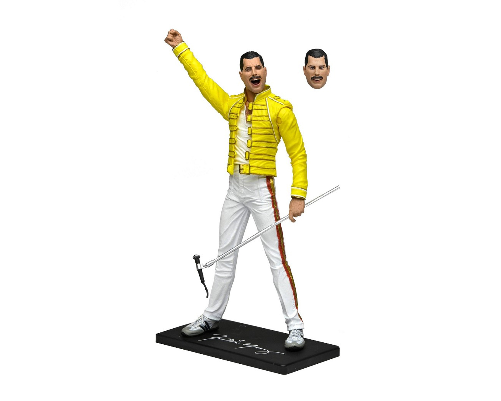 Figura Neca Freddie Mercury Chaqueta Amarilla 7 Pulgadas