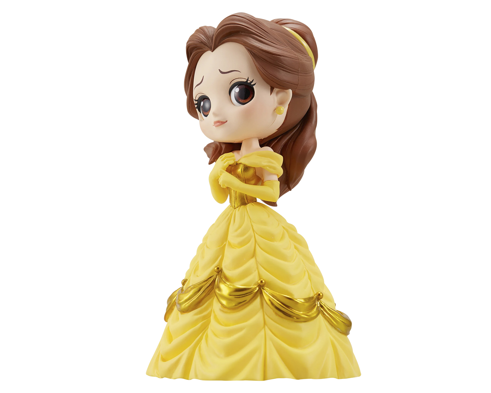 Foto 4 pulgar | Figura Bandai Qposket Disney Bella Vestido Amarillo