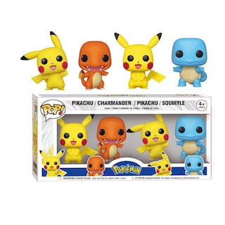 Foto 1 | Paquete 4 Funkos Pokémon: Pikachu, Squirtle Y Charmander