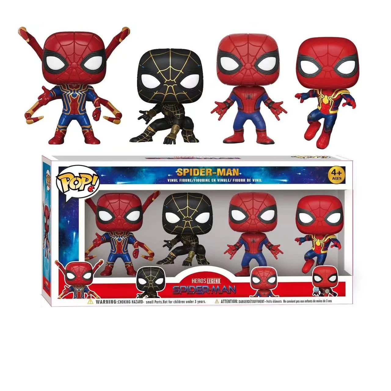 Paquete 4 Funkos Spiderman No Way Home