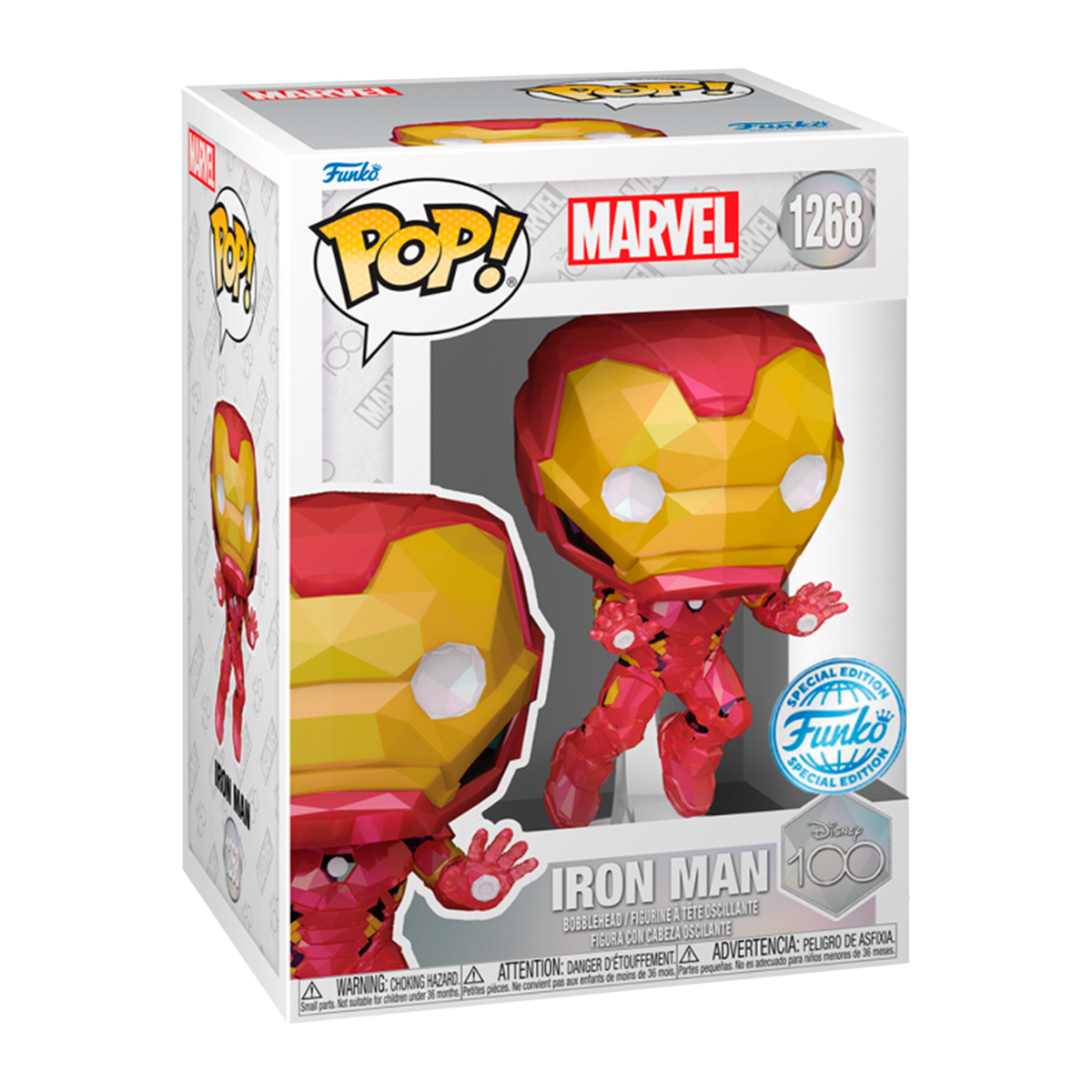 Foto 3 pulgar | Funko Pop Iron Man 1268 Exclusivo Marvel 100 Años Disney