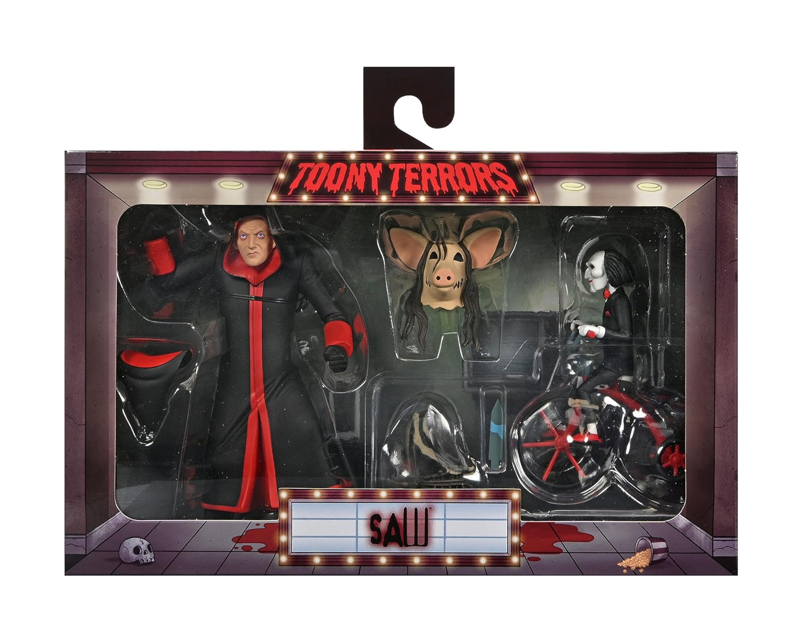 Foto 3 pulgar | Figura Neca Saw Toony Terrors Jigsaw Killer & Billy 6 In Af Box Set