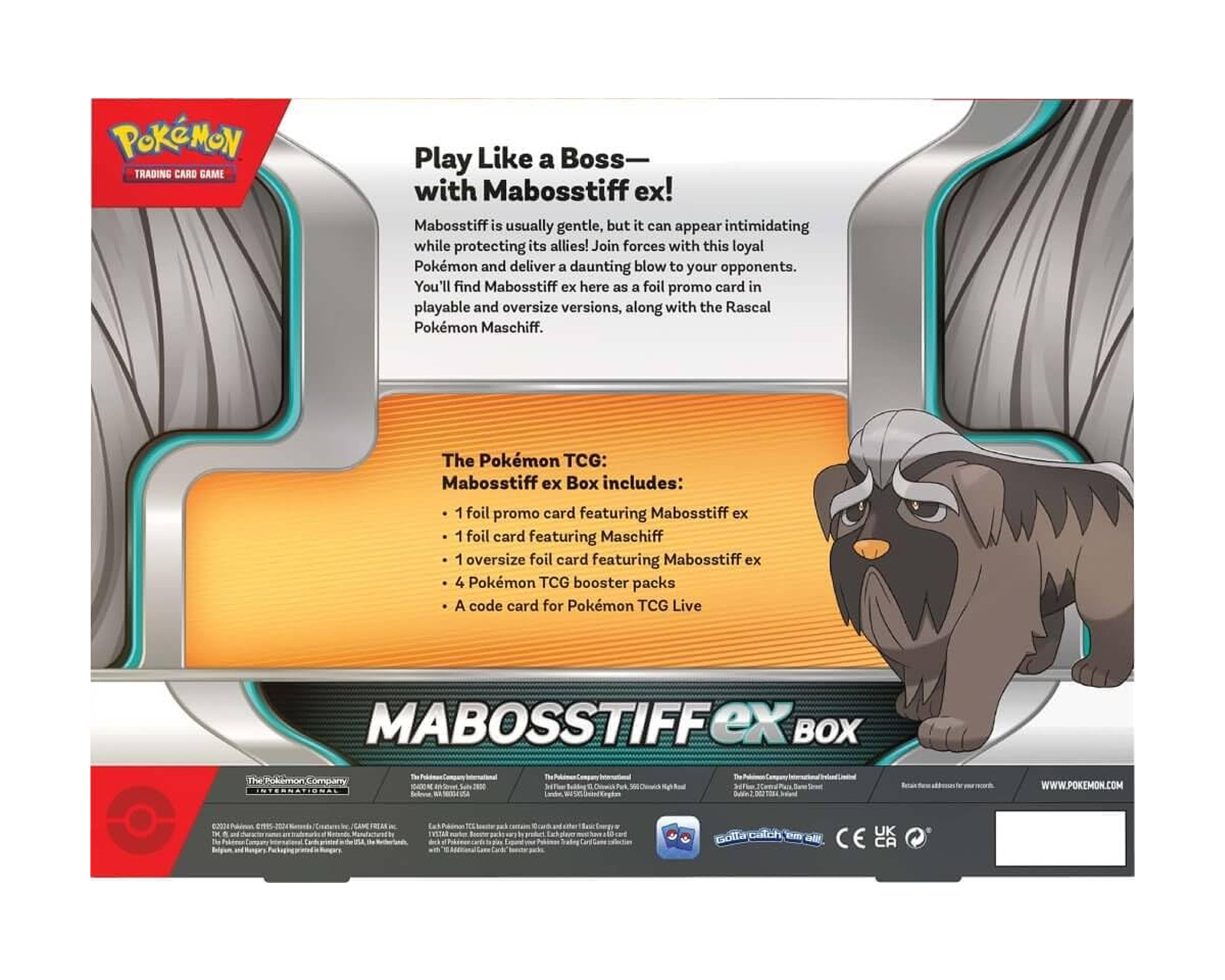 Foto 2 | Caja Cartas Pokémon Tcg Mabosstiff Ex Box Inglés
