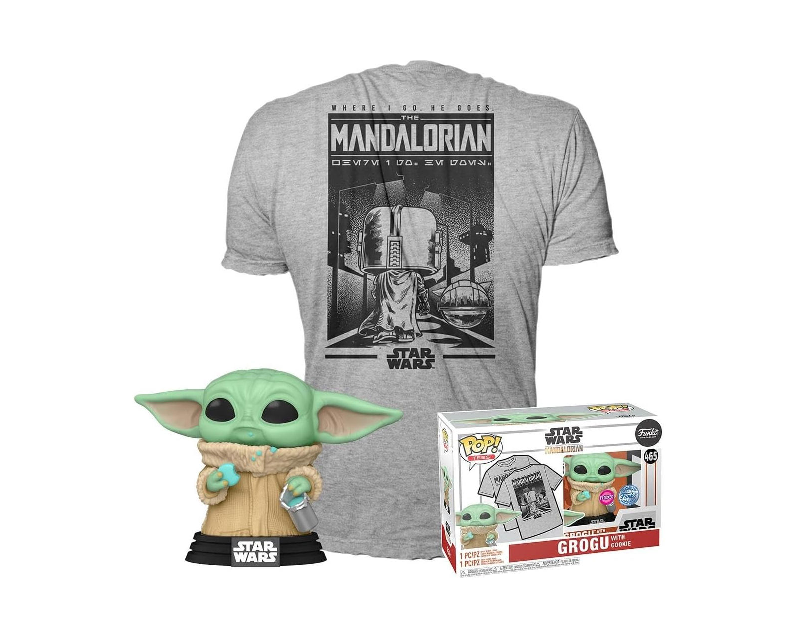 Funko Pop Star Wars Mandalorian Playera G Y Grogu Galletas