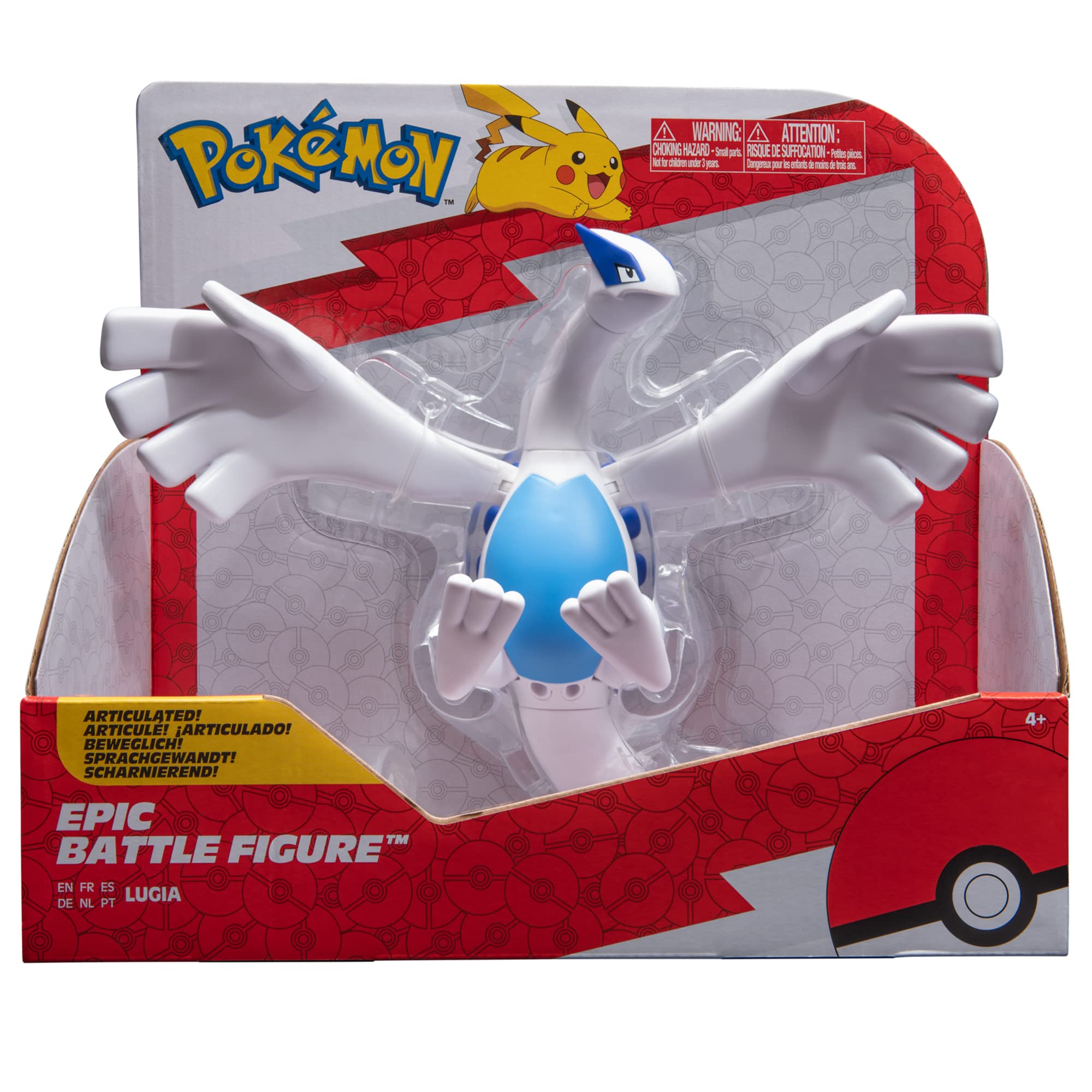 Foto 3 pulgar | Figura Pokémon Lugia Epic Battle 30 cm con Soporte de Vuelo - Venta Internacional