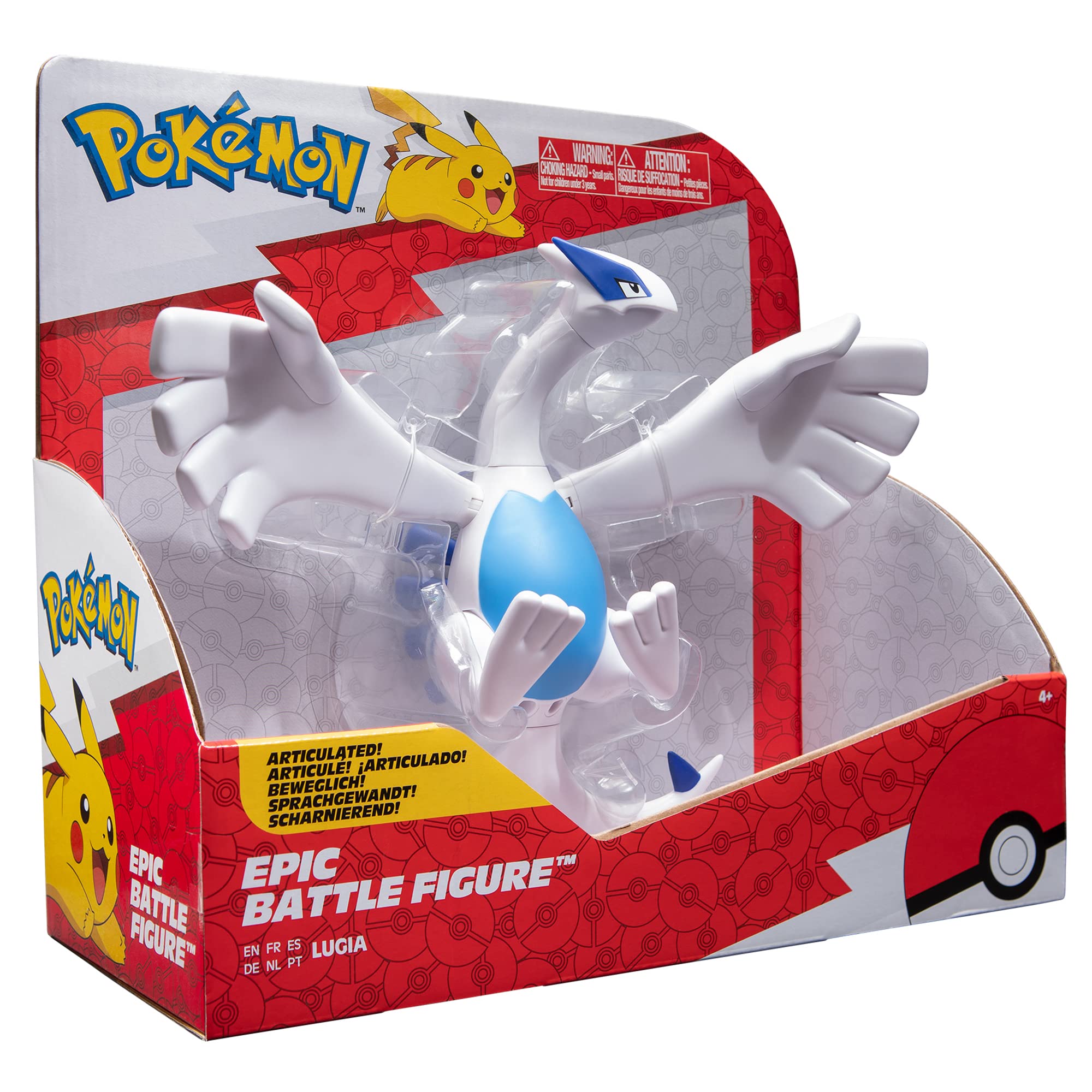 Foto 8 pulgar | Figura Pokémon Lugia Epic Battle 30 cm con Soporte de Vuelo - Venta Internacional