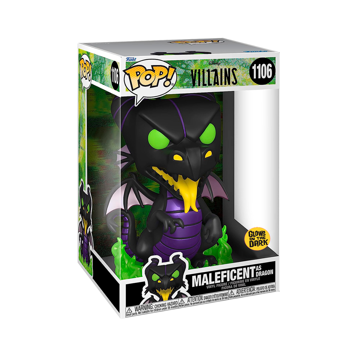 Foto 3 pulgar | Funko Pop Maléfica Dragón 1106 Glow 10 Pulgadas Villanos Disney