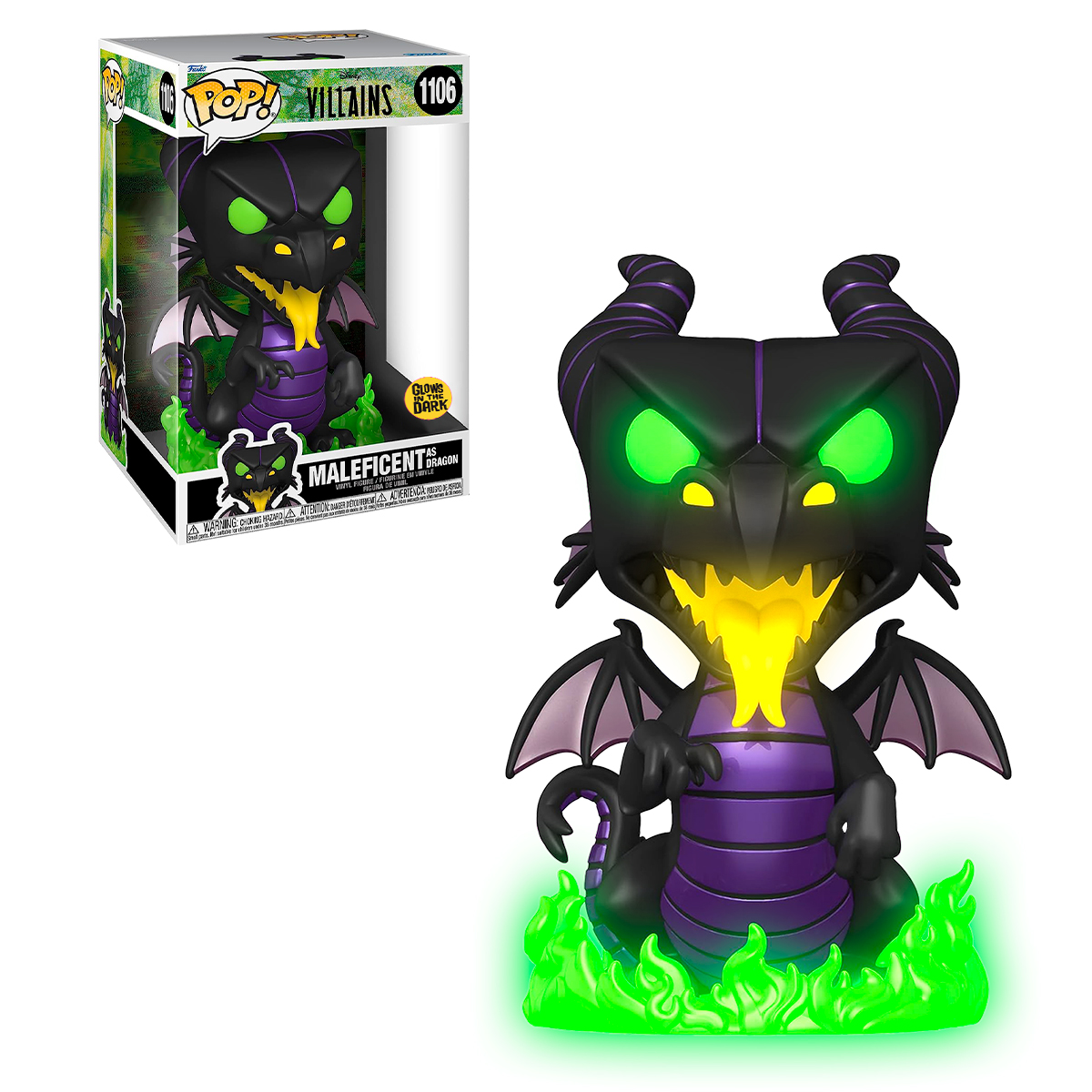 Foto 4 pulgar | Funko Pop Maléfica Dragón 1106 Glow 10 Pulgadas Villanos Disney