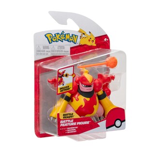 Foto 2 | Figura de Acción Pokémon Magmortar Battle con Cañón Fireball - Venta Internacional