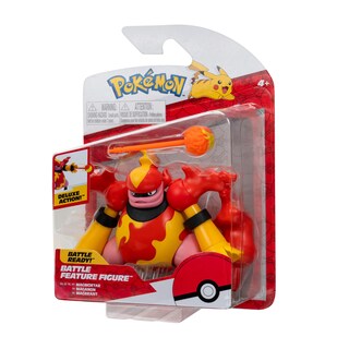 Foto 3 | Figura de Acción Pokémon Magmortar Battle con Cañón Fireball - Venta Internacional