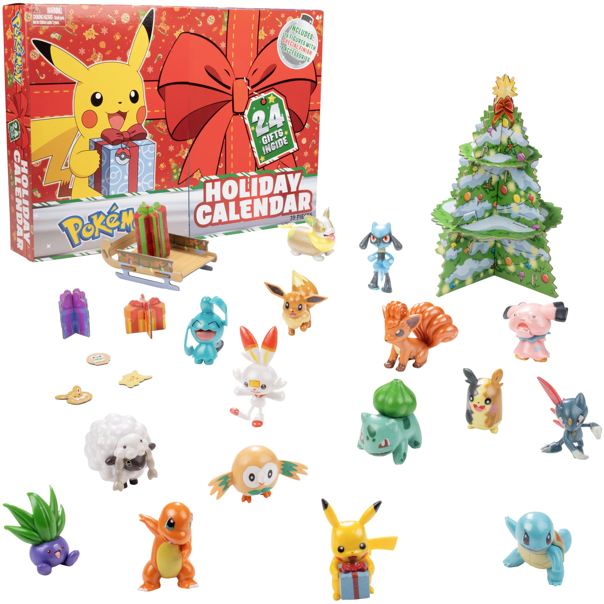 Calendario de Adviento Pokémon Holiday 24 Piezas - Venta Internacional