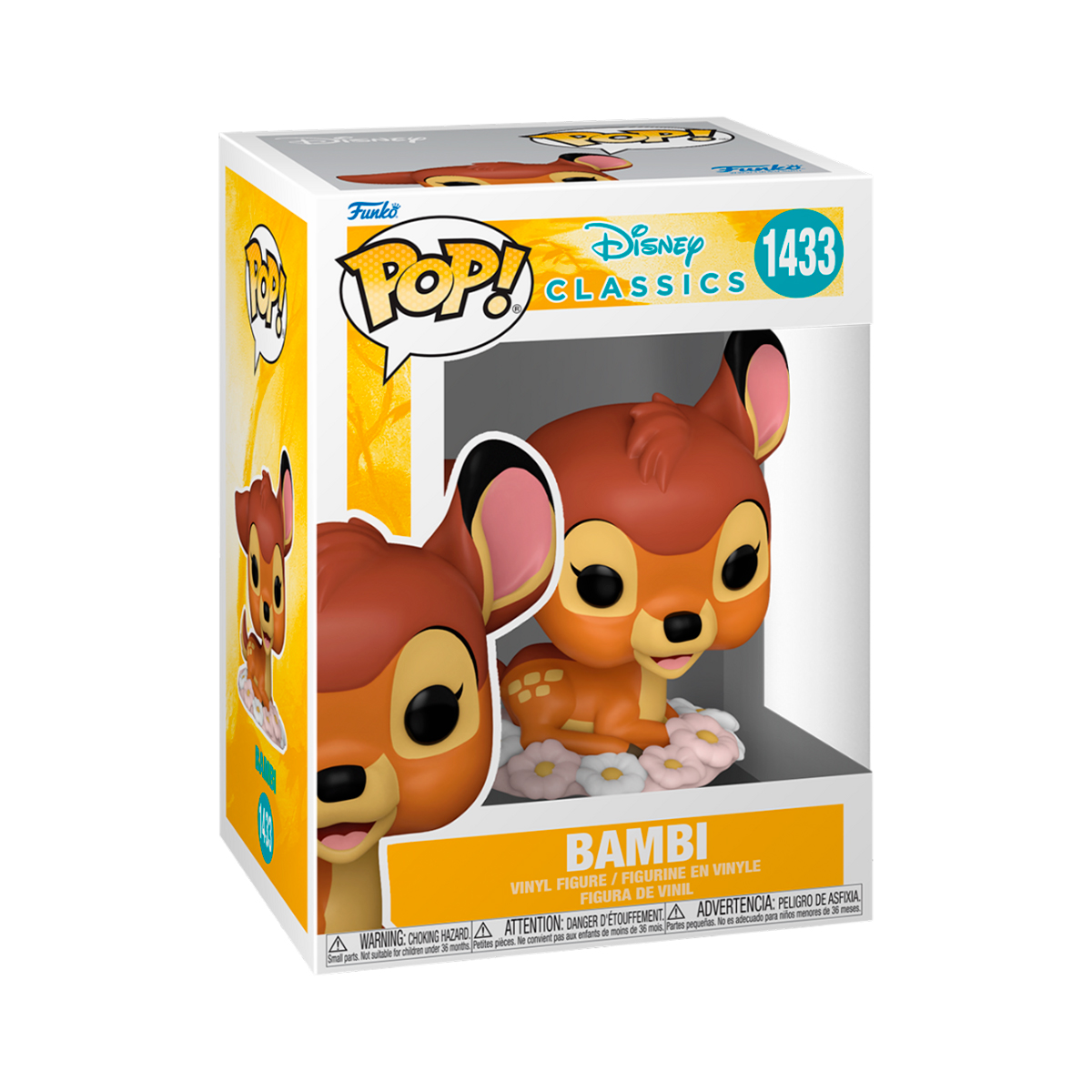 Foto 3 pulgar | Funko Pop Bambi con Flores 1433 Película Clásico de Disney