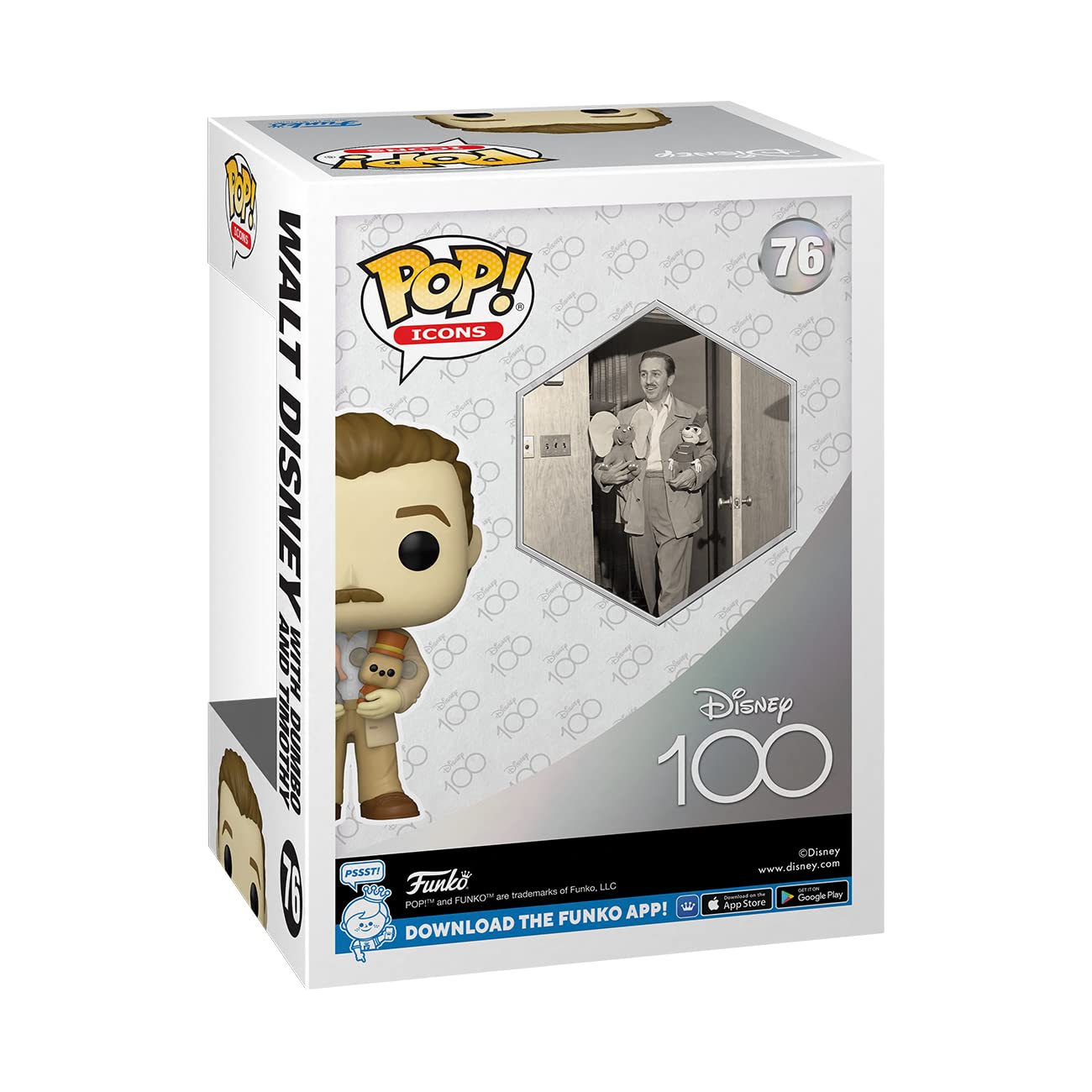Foto 4 pulgar | Funko Pop! Disney 100 Walt Disney con Dumbo y Timothy - Venta Internacional