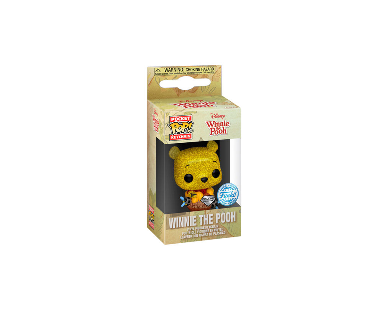 Foto 3 pulgar | Llavero Funko Keychain Disney - Winnie Pooh Diamond Glitter