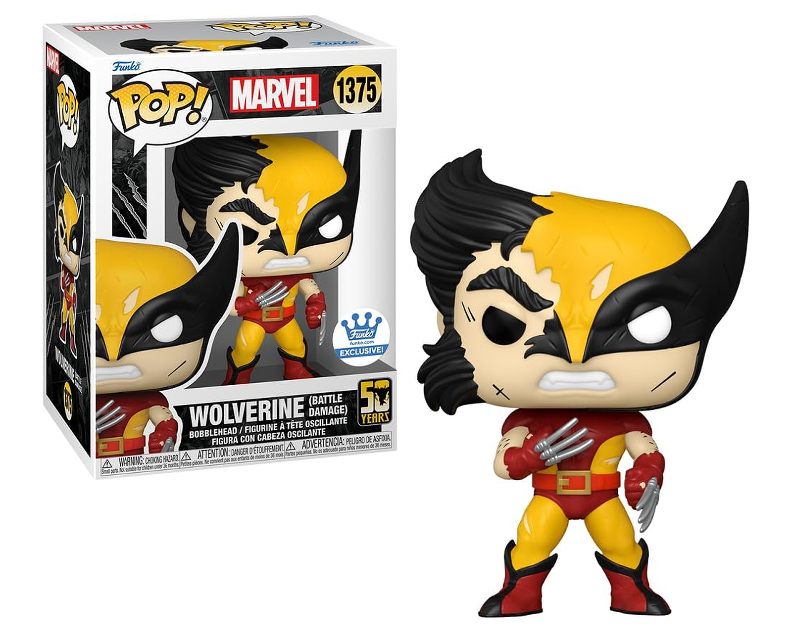Funko Pop Wolverine 50 Aniversario Mascara Rota 1375