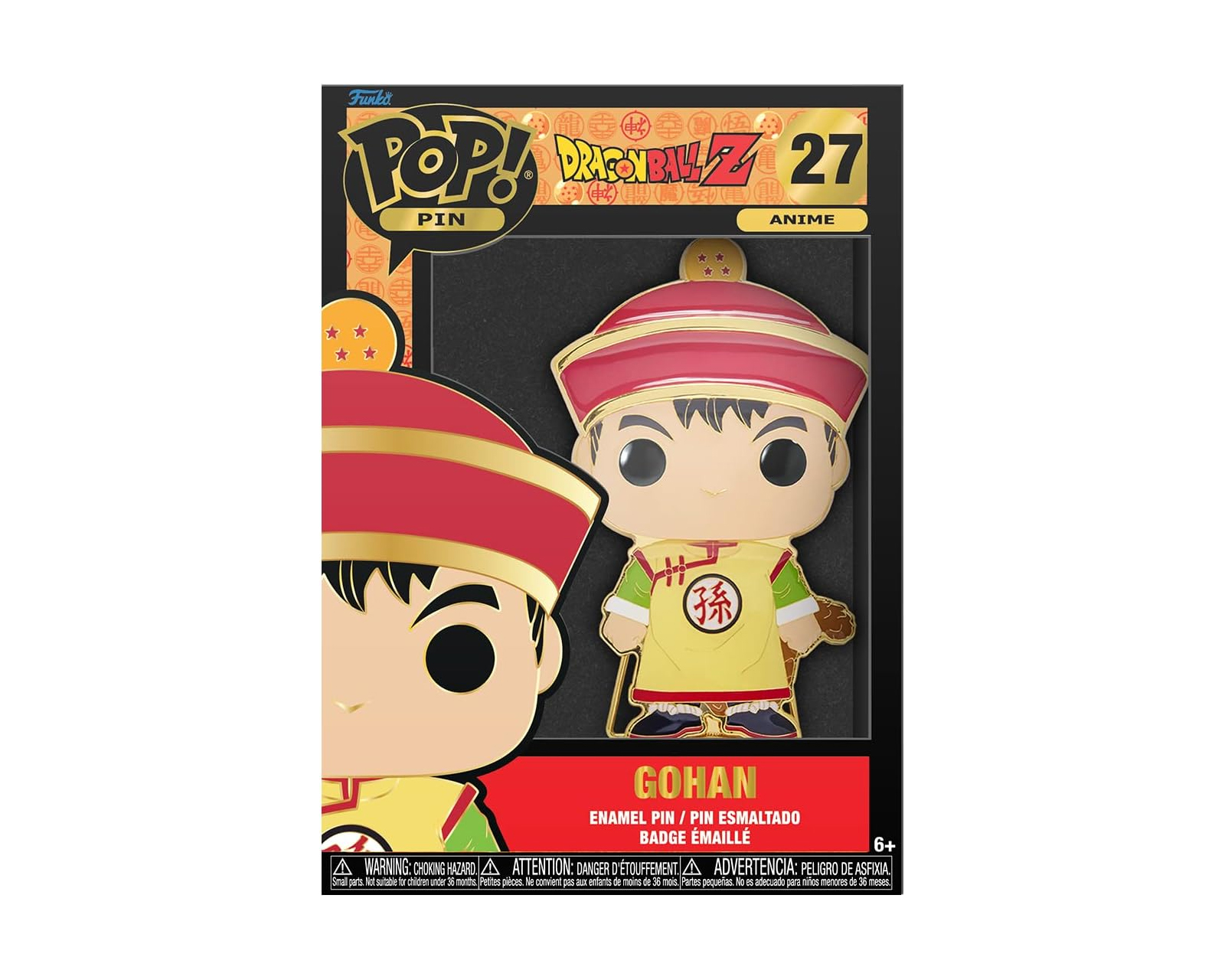 Foto 3 pulgar | Funko Pop Pin Anime Dragon Ball Z Gohan Esmaltado 27