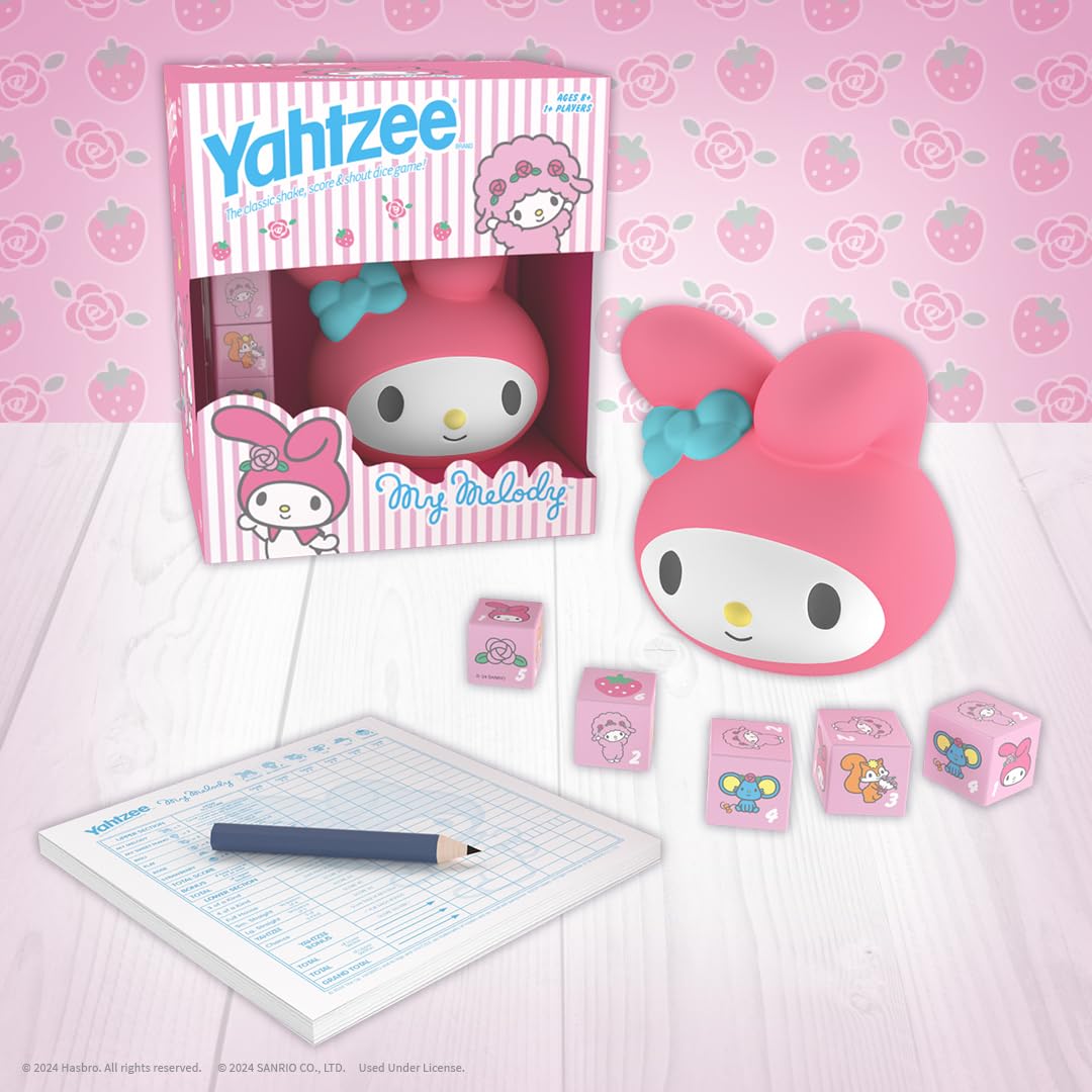 Foto 3 pulgar | Juego De Dados Usaopoly Yahtzee My Melody Hello Kitty & Friends - Venta Internacional.