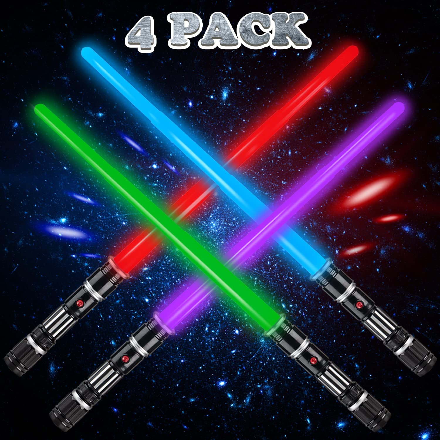 Foto 4 pulgar | Light Up Saber Lesuter Toys, Paquete De 4 Unidades Con 4 Colores Para Niños Y Adultos - Venta Internacional.