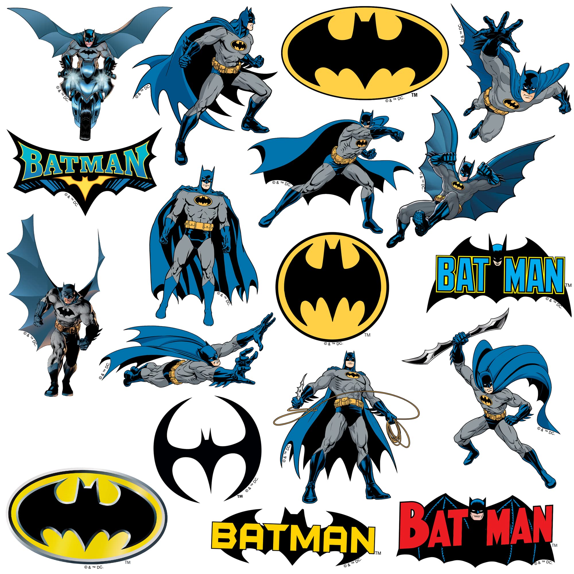 Foto 5 pulgar | Paquete De Pegatinas Gráficos Y Más Poses De Personajes De Batman X50 - Venta Internacional.