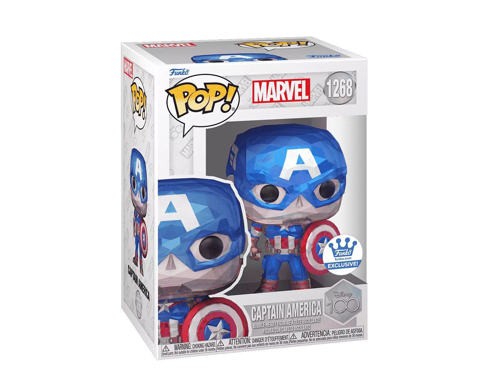 Foto 3 pulgar | Funko Pop Disney Marvel Captain America 1268 Exclusive