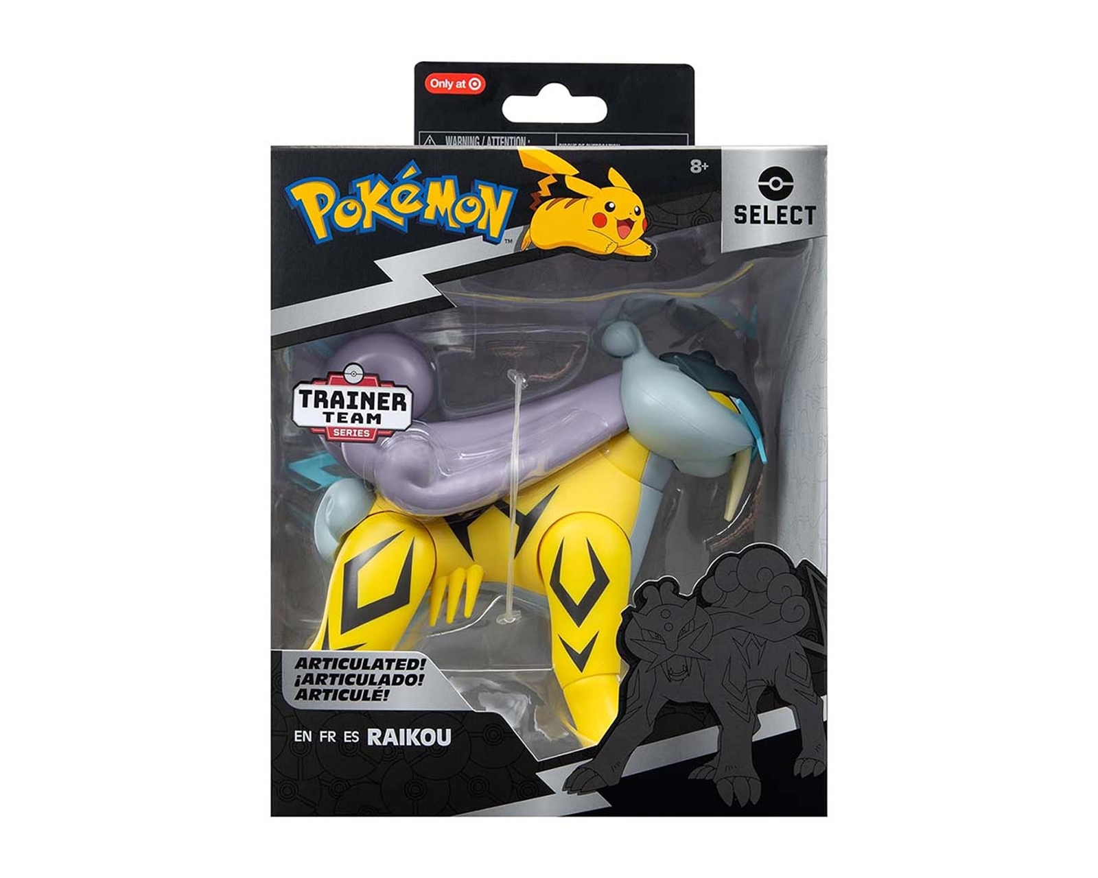 Foto 4 pulgar | Figura Pokemon Select - Raikou Articulada 15 Cm