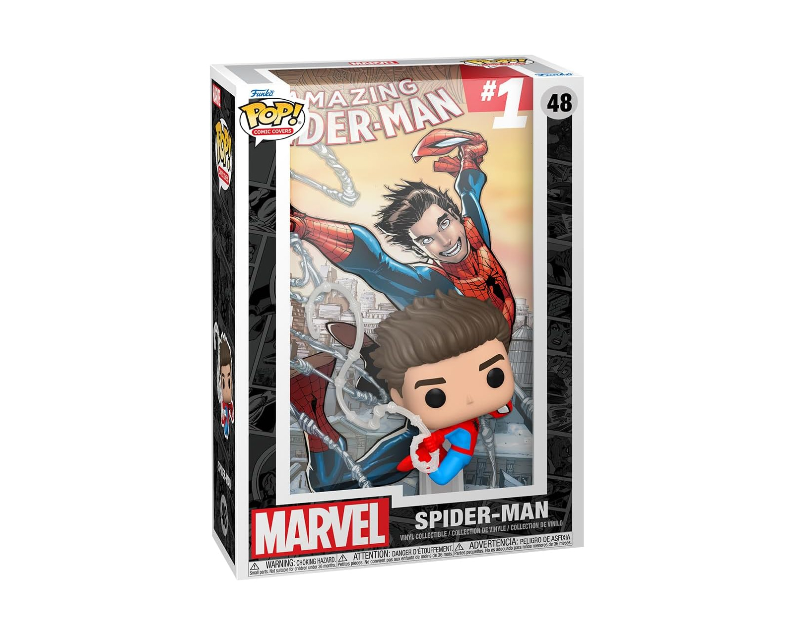 Foto 3 pulgar | Figura Funko Pop Comic Covers Marvel Spider Man 48 No. 1