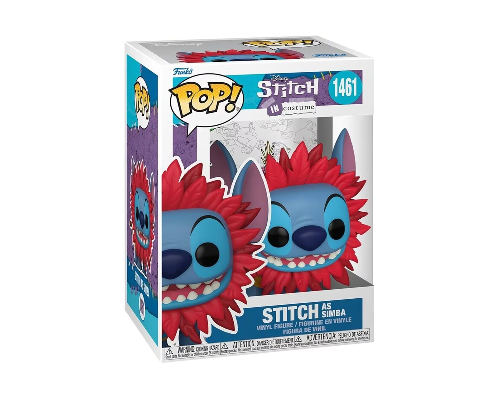 Foto 3 pulgar | Figura Funko Pop Disney Stitch As Simba In Costume 1461