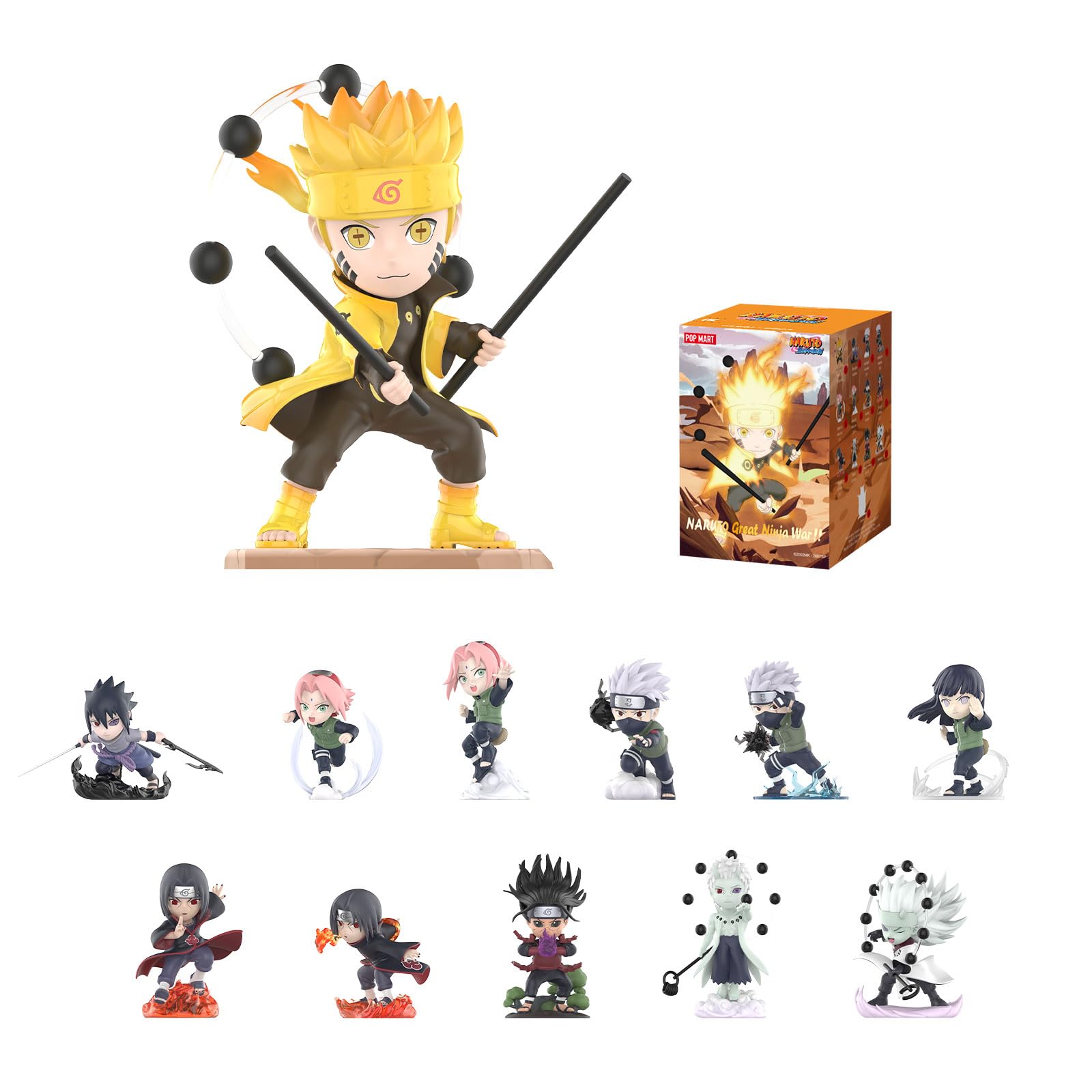 Foto 2 pulgar | 12 Figuras Pop Mart Serie Naruto Ninkai Taisen - Venta Internacional