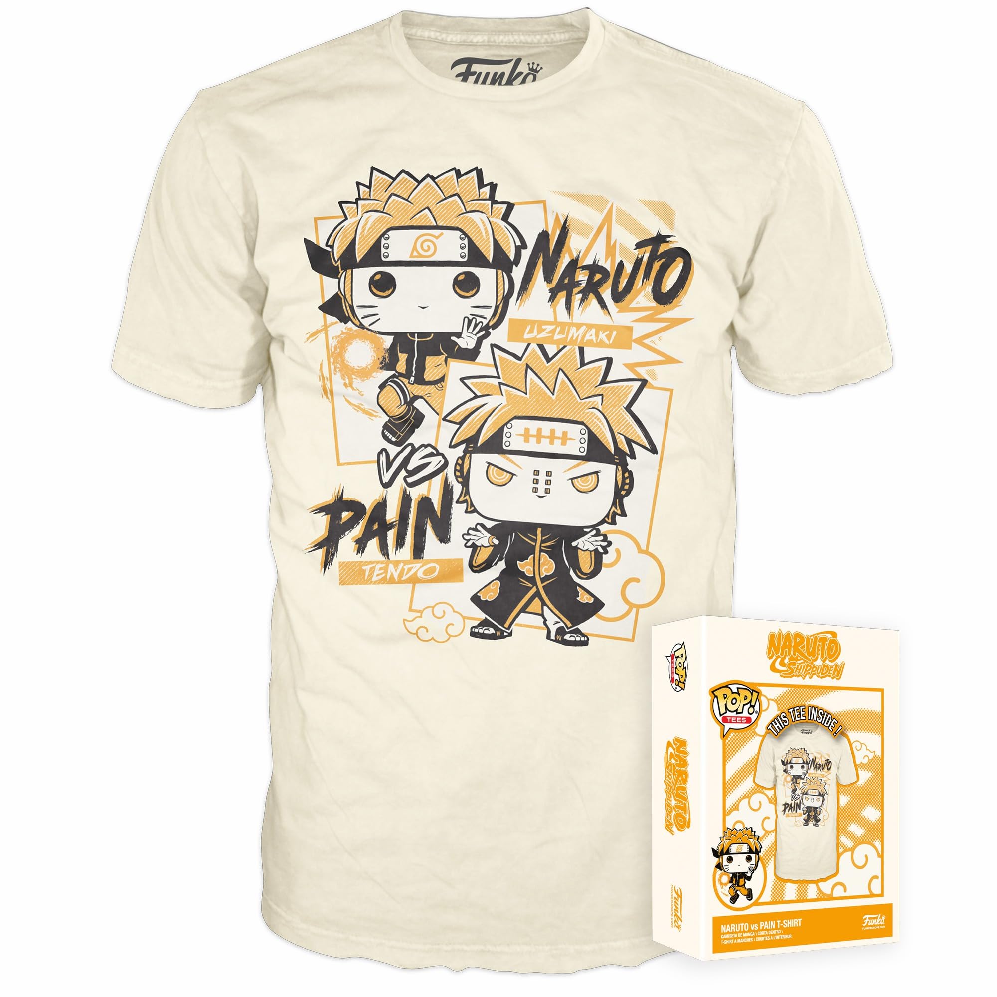 Foto 2 pulgar | Camiseta Funko Pop! Naruto Naruto Uzumaki Contra Pain Tendo - M - Venta Internacional.