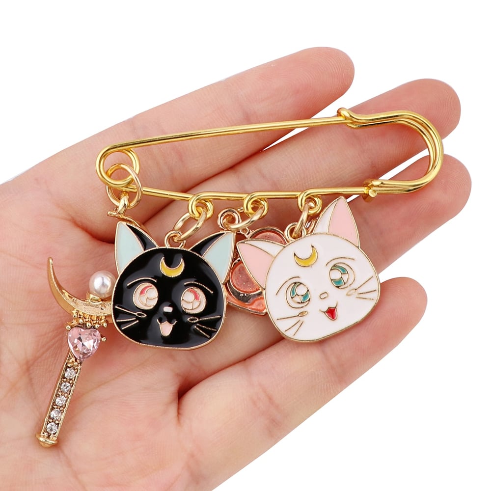 Foto 4 pulgar | Broche Vintage Con Forma De Rosa, Diseño De Sailor Moon Luna, 6 Cm - Venta Internacional.