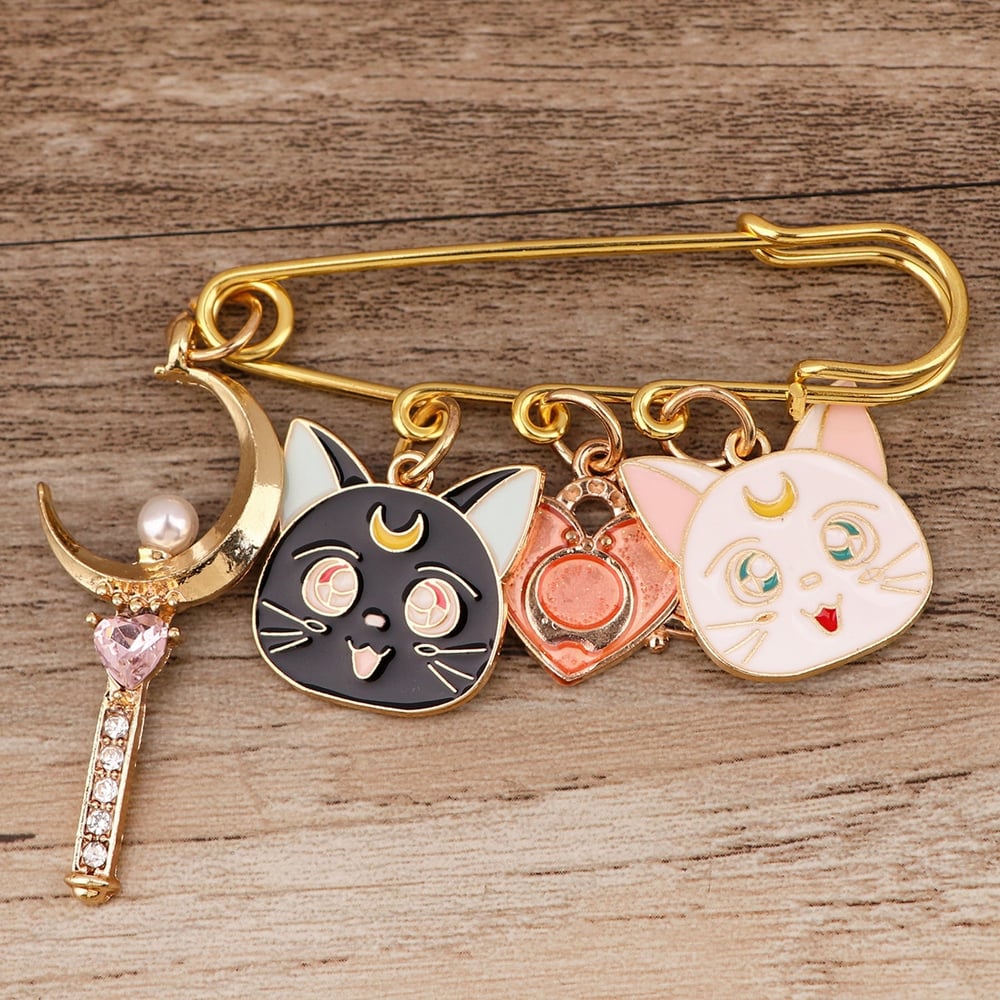 Foto 6 pulgar | Broche Vintage Con Forma De Rosa, Diseño De Sailor Moon Luna, 6 Cm - Venta Internacional.