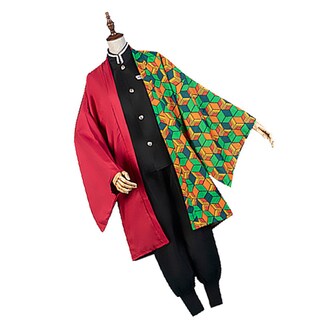 Foto 2 | Disfraz De Cosplay Kimetsu No Yaiba Giyu Tomioka Para Niños, 110 Cm - Venta Internacional.