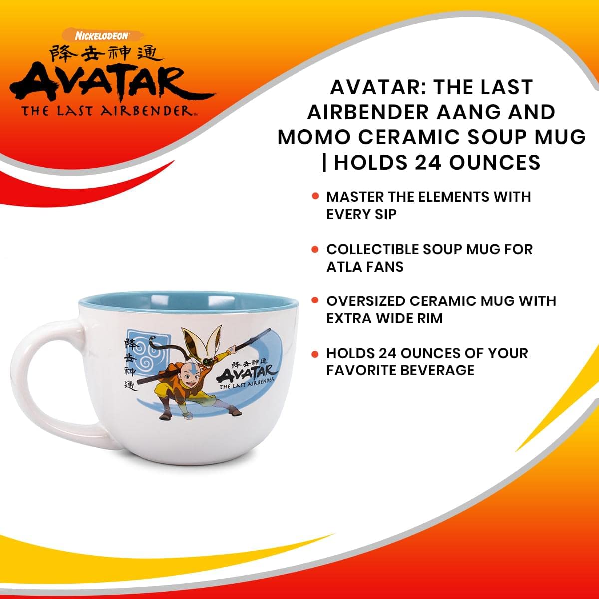 Foto 7 | Taza De Sopa Silver Buffalo Avatar: The Last Airbender Aang - Venta Internacional.