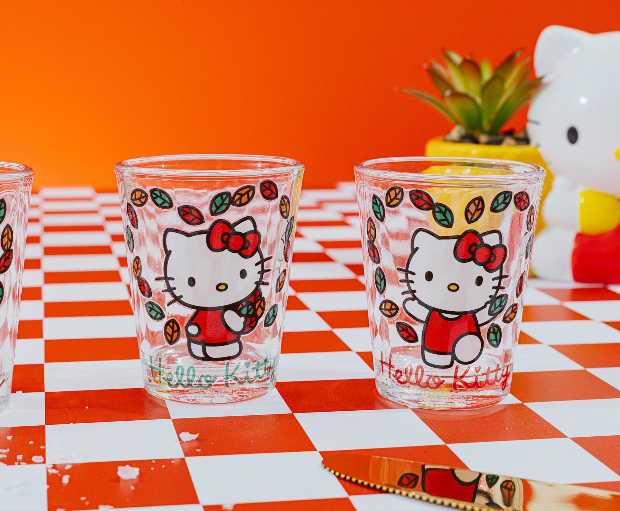 Foto 5 pulgar | Set De Minivasos Sanrio Hello Kitty Love Fall, 60 Ml, 4 Unidades - Venta Internacional.
