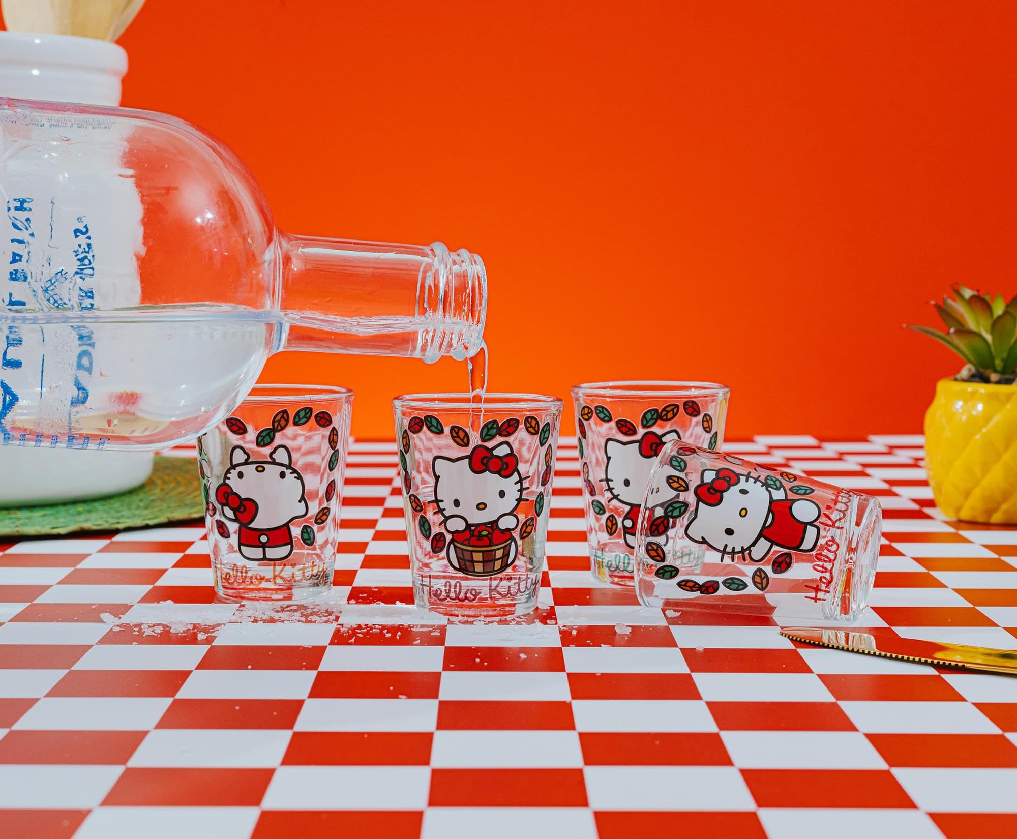 Foto 6 pulgar | Set De Minivasos Sanrio Hello Kitty Love Fall, 60 Ml, 4 Unidades - Venta Internacional.