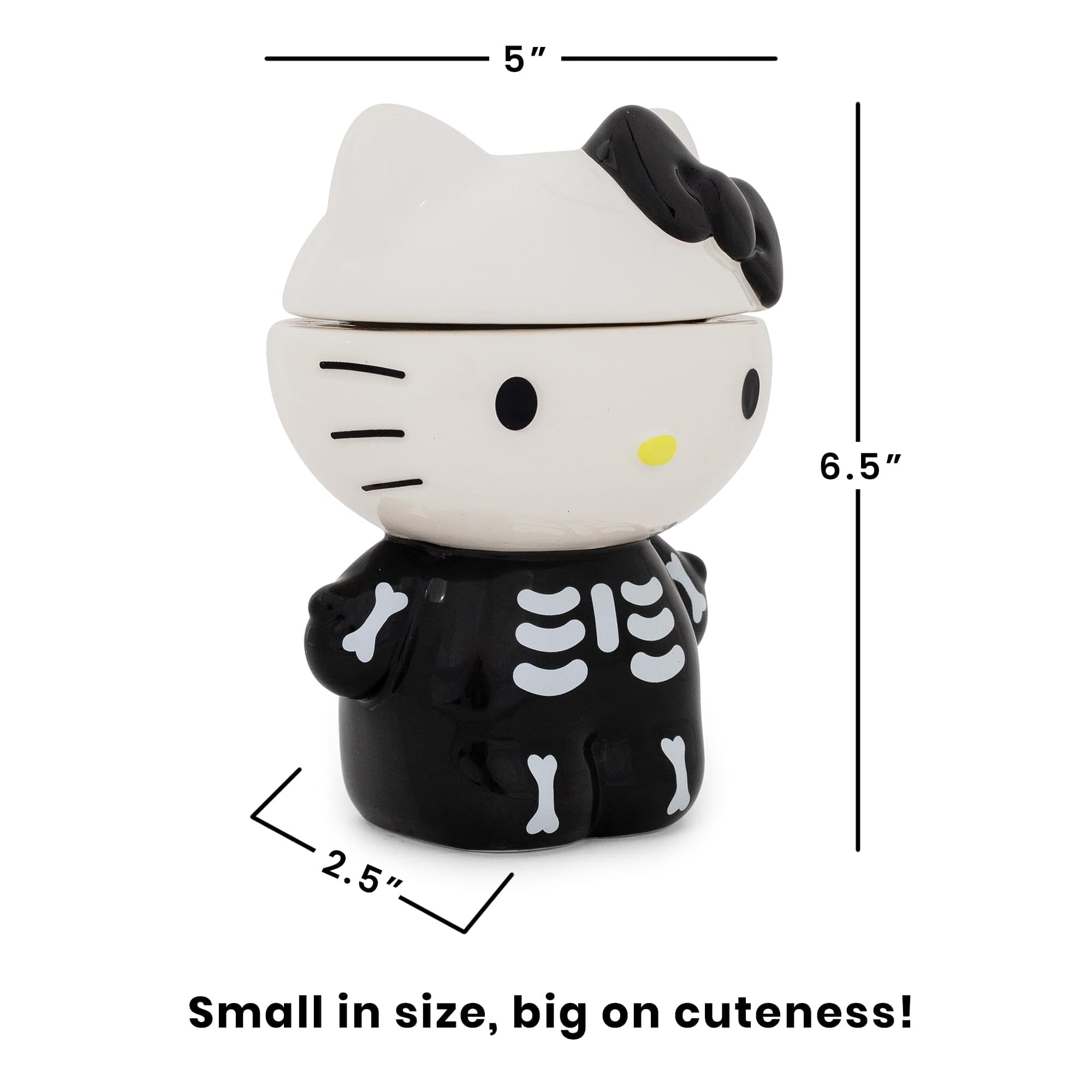 Foto 3 pulgar | Tarro Para Aperitivos Sanrio Hello Kitty Skeleton Ceramic - Venta Internacional.
