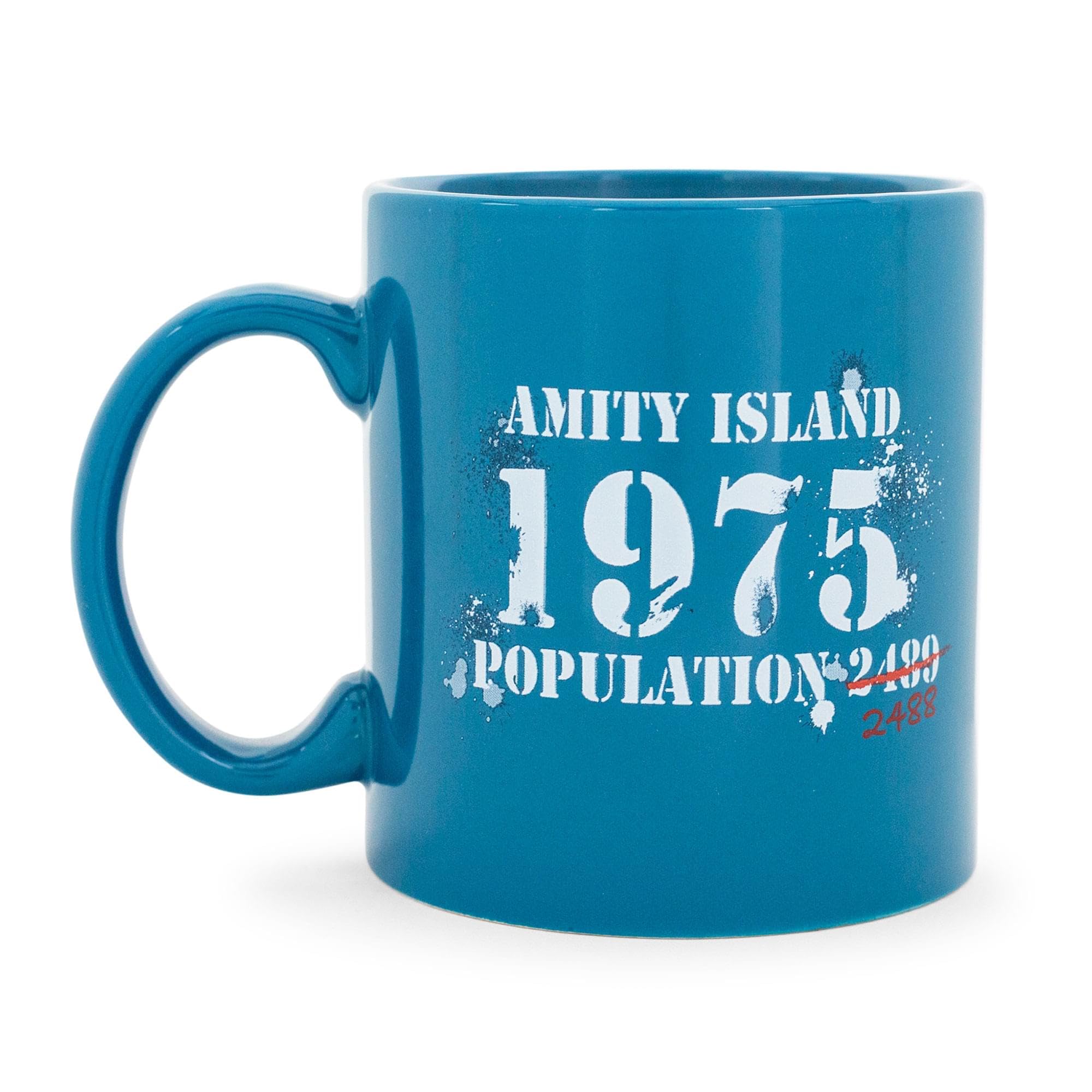 Foto 2 | Taza De Café Silver Buffalo Jaws Amity Island Poblation 590 Ml - Venta Internacional.