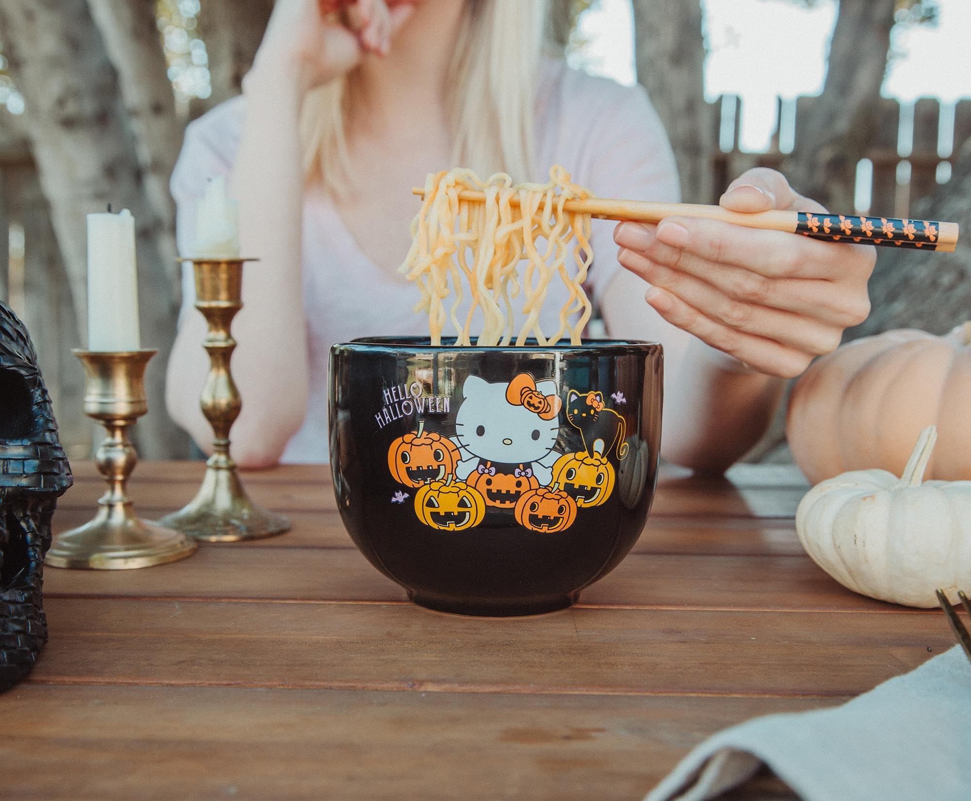 Foto 5 | Juego De Vajilla Ramen De Cerámica Hello Kitty Sanrio Pumpkins - Venta Internacional.