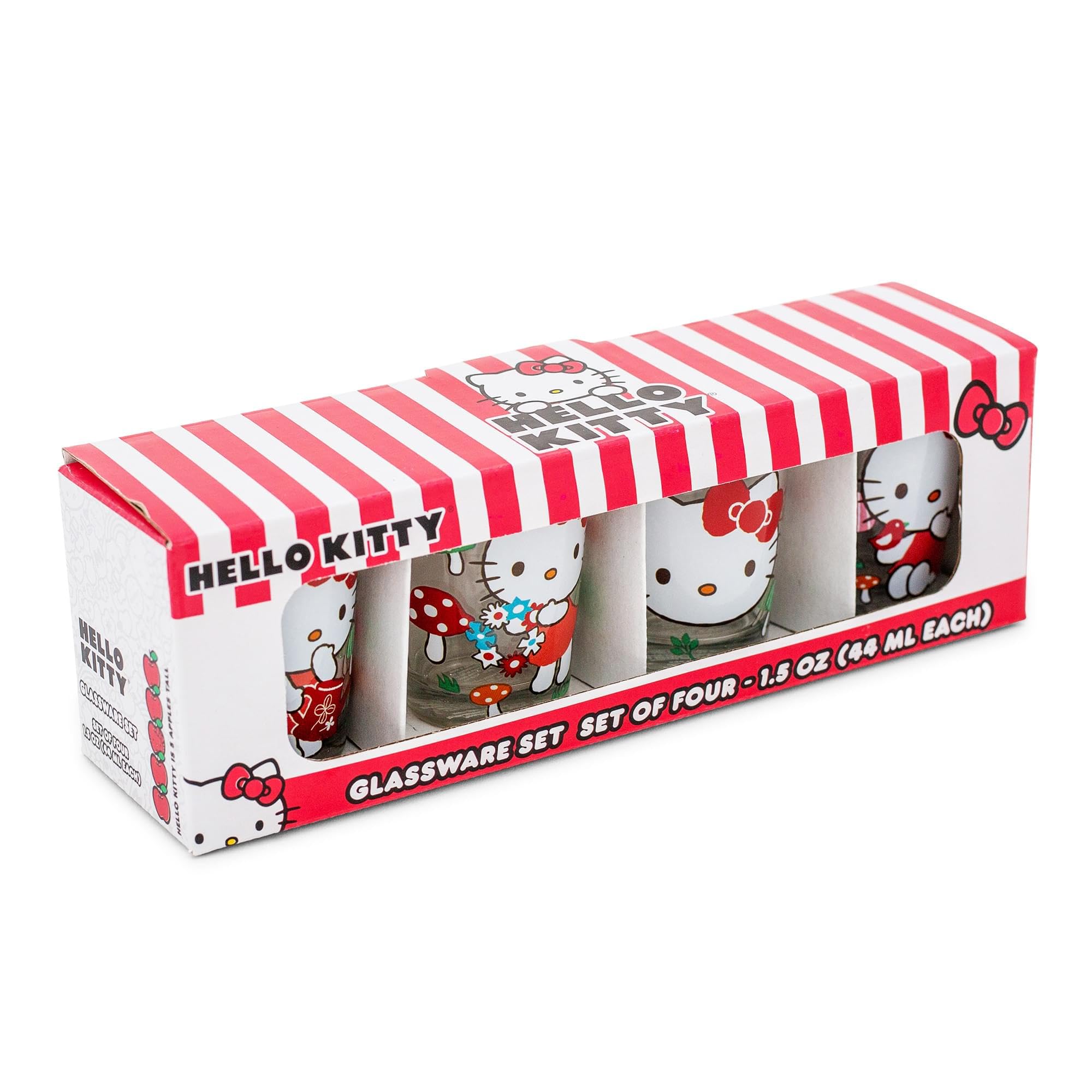 Foto 2 | Minigafas De Chupito Buffalo Sanrio Hello Kitty X4, Color Plateado - Venta Internacional.