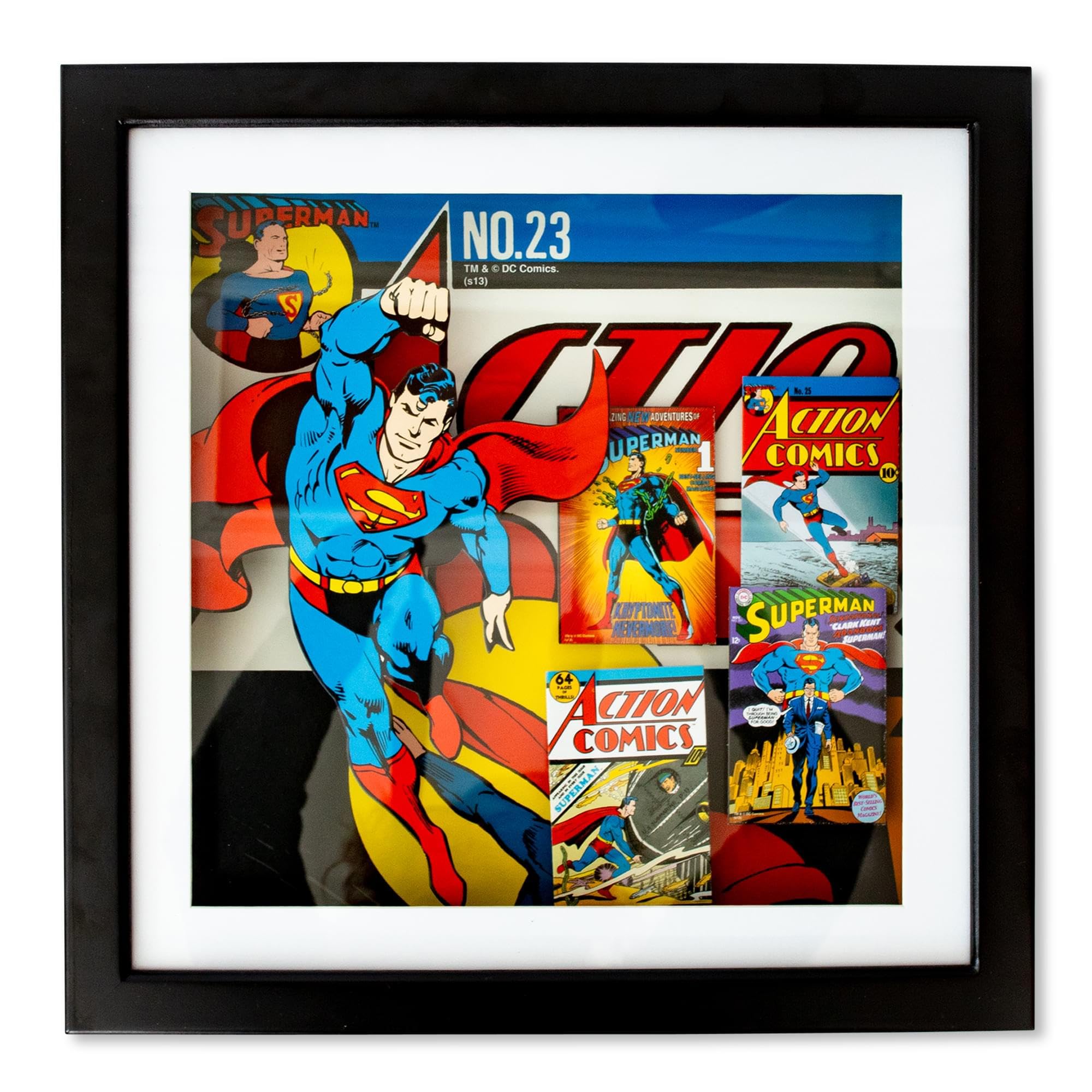 Expositor Mural 3d Shadow Box Dc Comics Superman #23 - Venta Internacional.