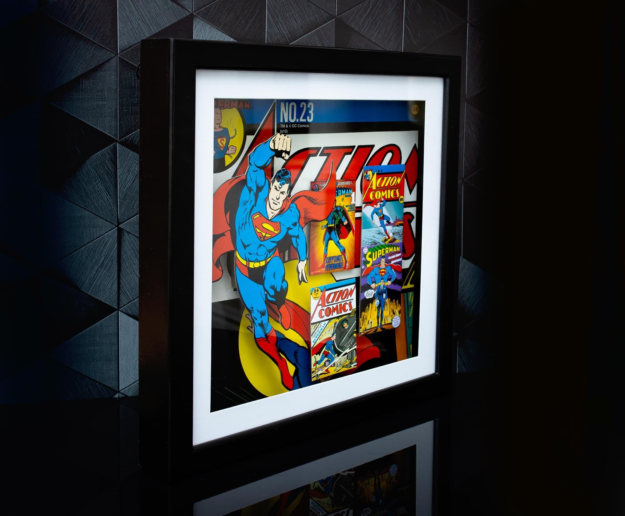 Foto 4 pulgar | Expositor Mural 3d Shadow Box Dc Comics Superman #23 - Venta Internacional.