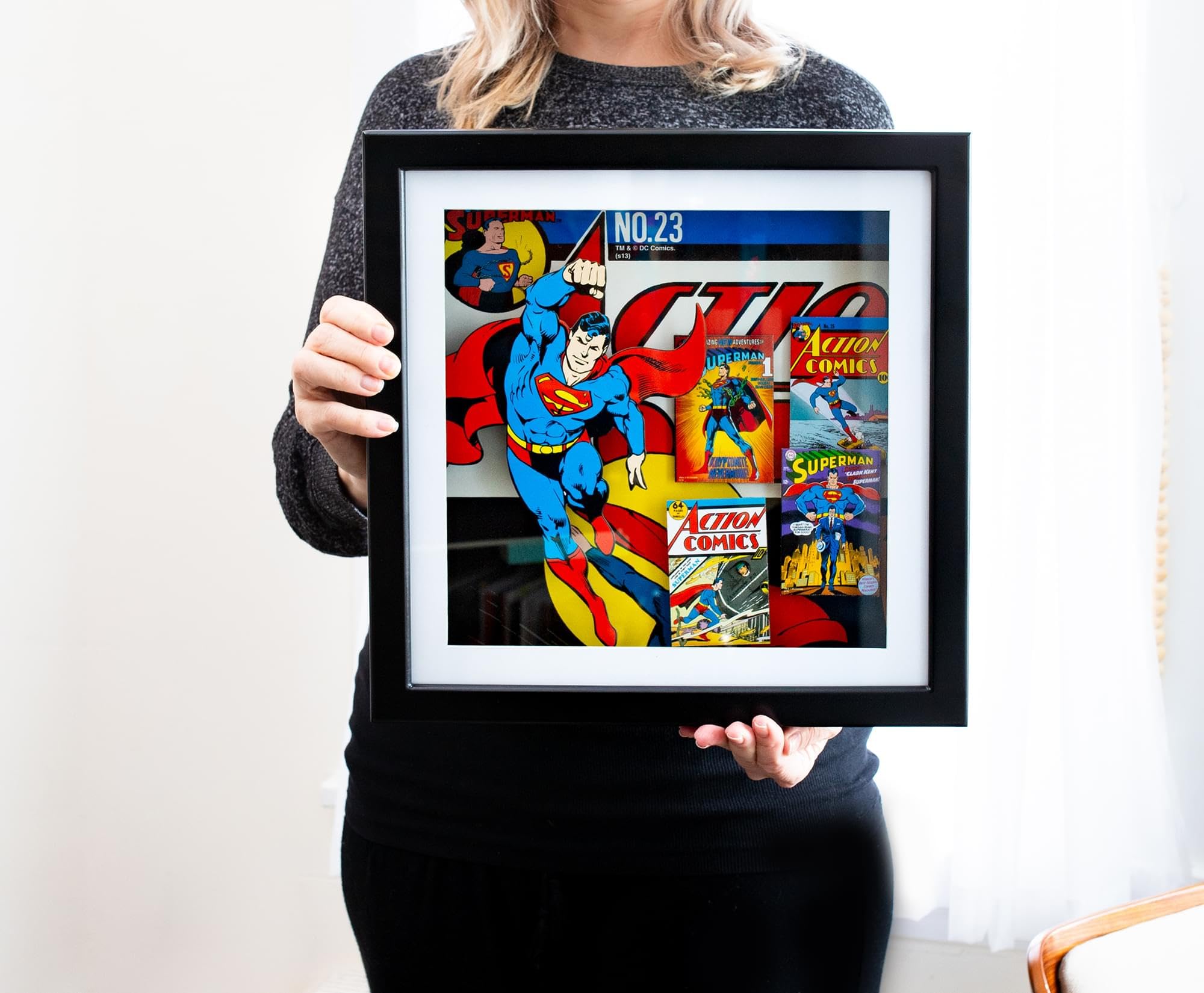 Foto 5 pulgar | Expositor Mural 3d Shadow Box Dc Comics Superman #23 - Venta Internacional.