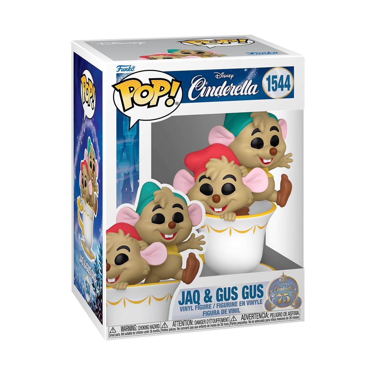 Foto 1 | Figura Funko Pop! Disney Cinderella 75th Jaq Y Gus Gus - Venta Internacional.