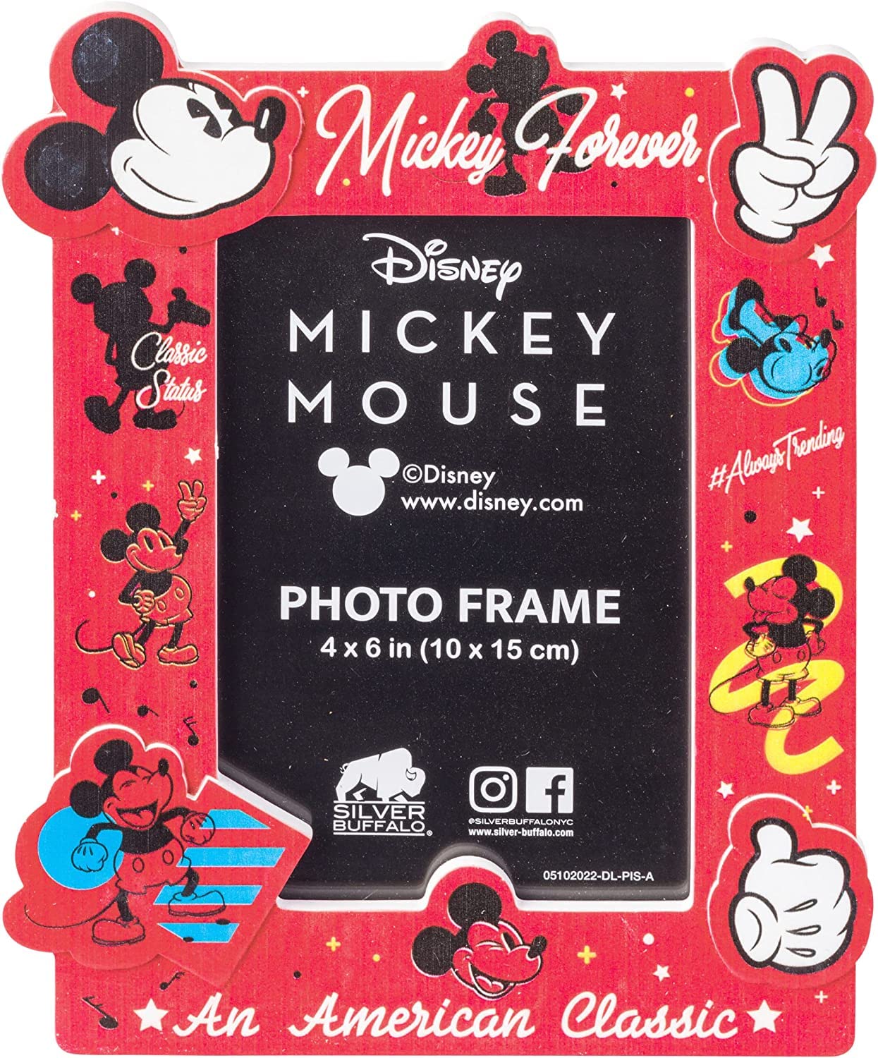 Foto 2 pulgar | Marco De Fotos Plateado Buffalo Disney Mickey 4x6 - Venta Internacional.