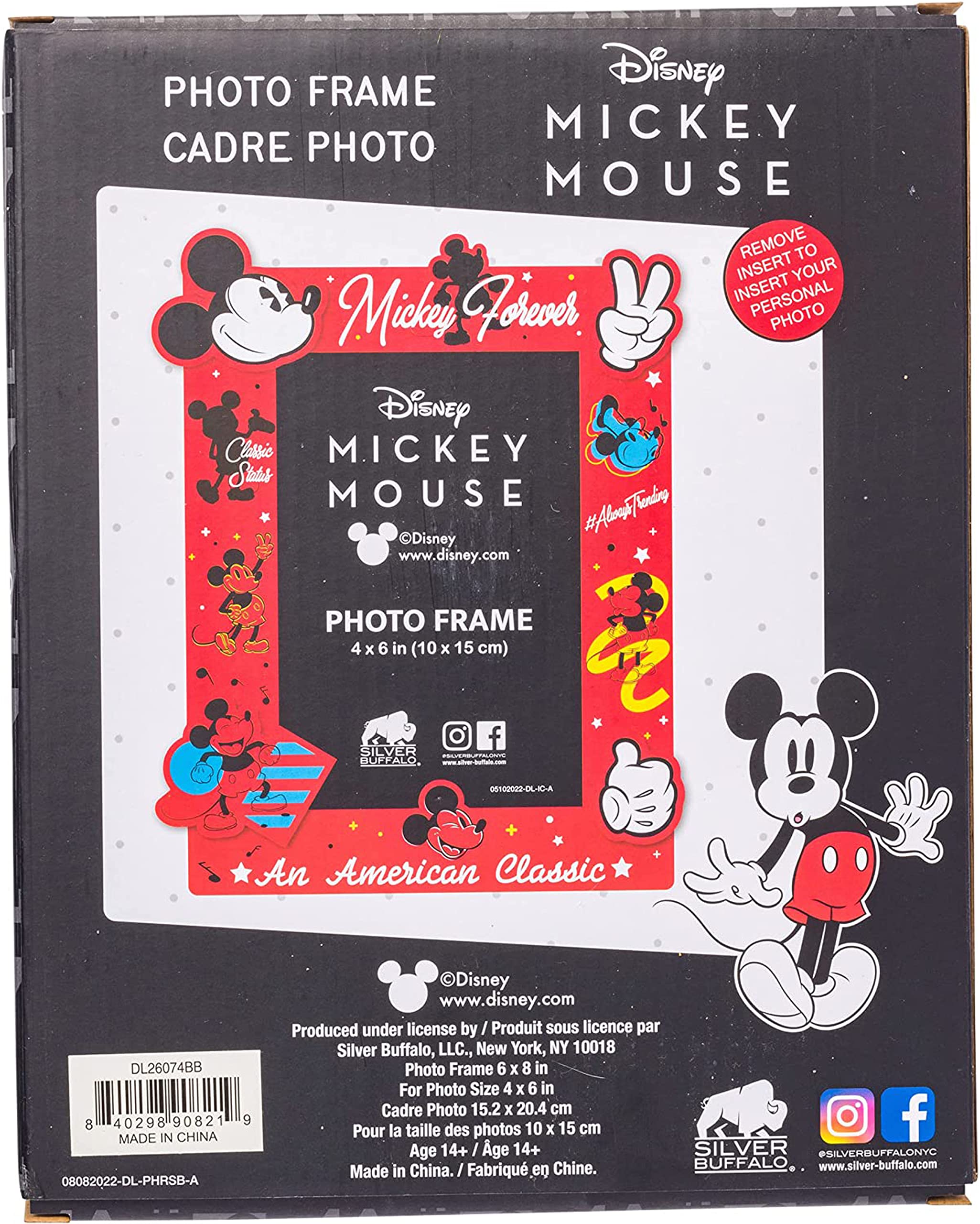 Foto 7 pulgar | Marco De Fotos Plateado Buffalo Disney Mickey 4x6 - Venta Internacional.