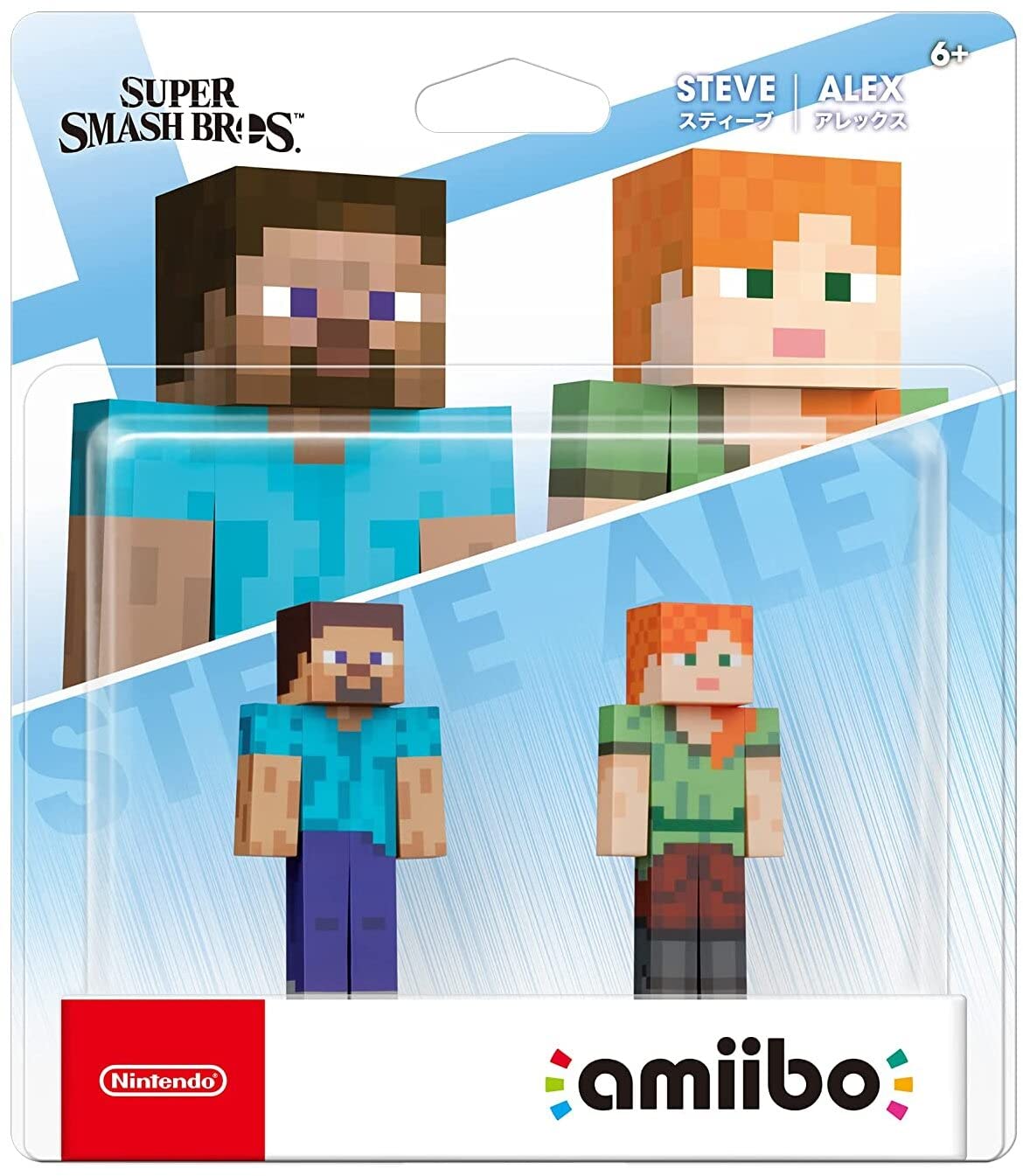 Foto 2 pulgar | Amiibo Nintendo Steve + Alex, Paquete De 2 Unidades Para Minecraft Super Smash Bros - Venta Internacional.