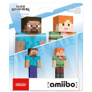 Foto 4 | Amiibo Nintendo Steve + Alex, Paquete De 2 Unidades Para Minecraft Super Smash Bros - Venta Internacional.