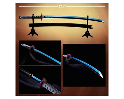 Foto 3 | Proplica Demon Slayer Espada Nichirin (giyu Tomioka) 95 Cm